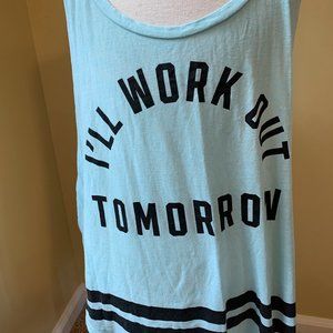 PINK Blue Workout Tank Top